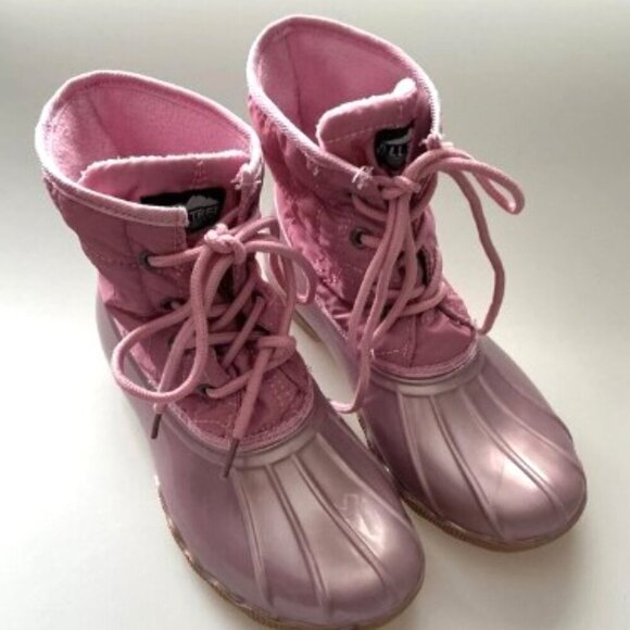 PINK DUCK BOOTS EUC (Flaw) - Picture 1 of 13